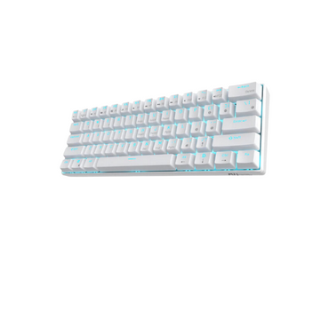RK Royal Kludge RK61 Wired / Wireless RGB 60% Compact 61-Keys White Blue Switch Tri mode Hotswappable Mechanical Keyboard