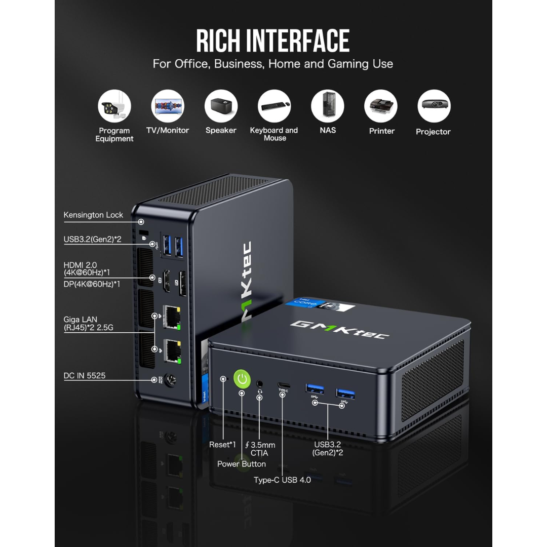 GMKtec K7 Plus NucBox Mini PC (Black) - Intel i7-13620H GMKtec K7 Plus NucBox Mini PC (Black) - Intel i7-13620H