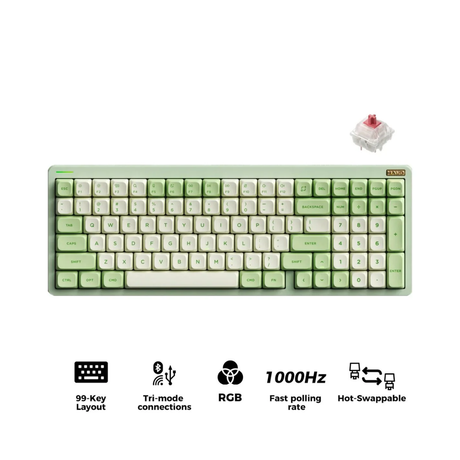 Nuphy Halo96 V2 Green / Silent Red Keyboard