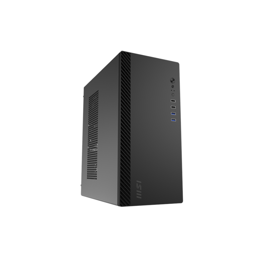 MSI Pro Shield M100P Compact Mid-Tower | Tool-Free Drive Bays | USB 3.2 PC Case
