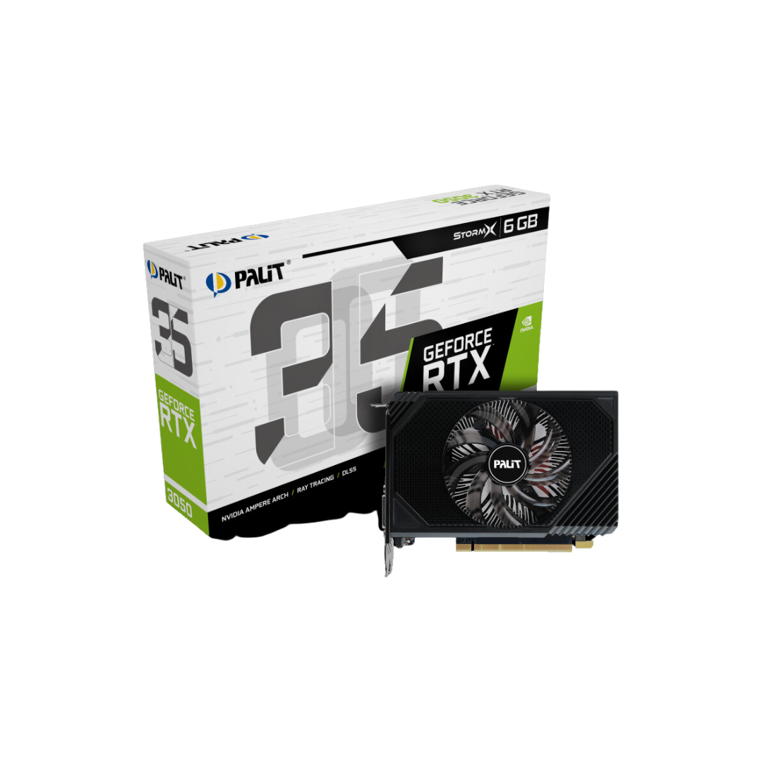 Palit RTX 3050 StormX 6GB Graphics Card NE63050018JE-1070F – DynaQuest PC