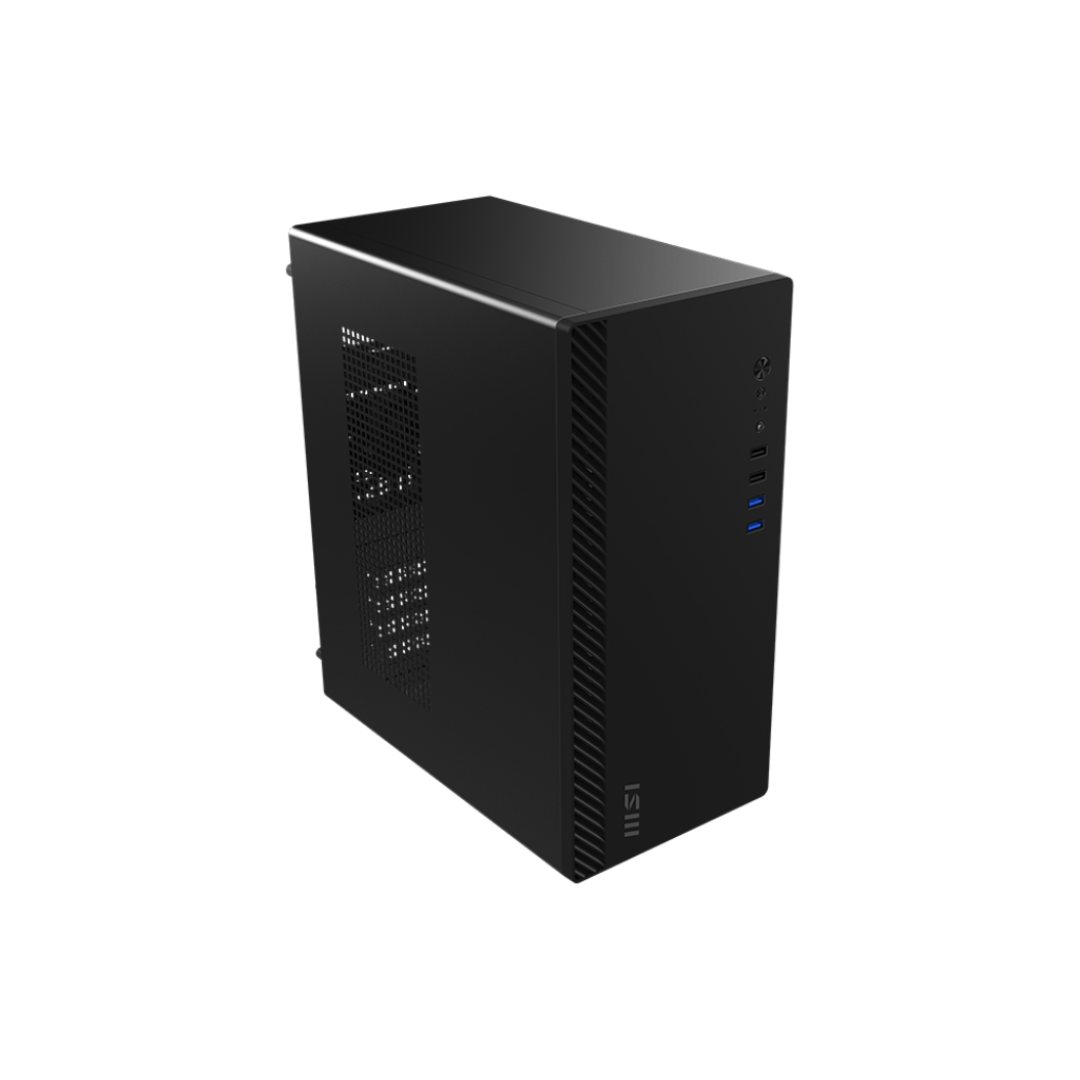MSI Pro Shield M100P Compact Mid-Tower | Tool-Free Drive Bays | USB 3.2 PC Case