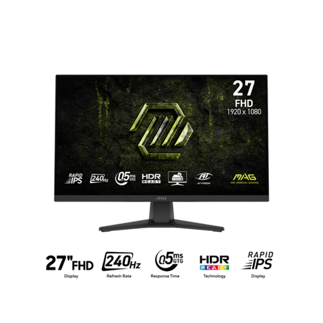 MSI MAG 272F X24 27" IPS 240Hz FHD 1920x1080 0.5ms GTG Rapid Gaming Monitor with Tilt Adjustment