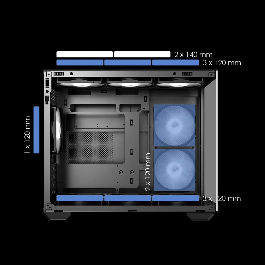 MSI Pro PANO M120L Mini Tower mATX Black PC Case
