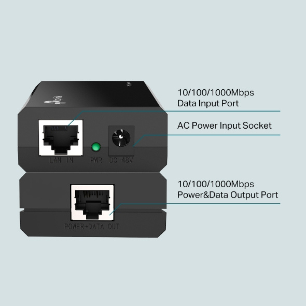 TP-Link TL-POE150S | IEEE 802.3af Compliant PoE Injector Internet Adapter PoE Port for Internet