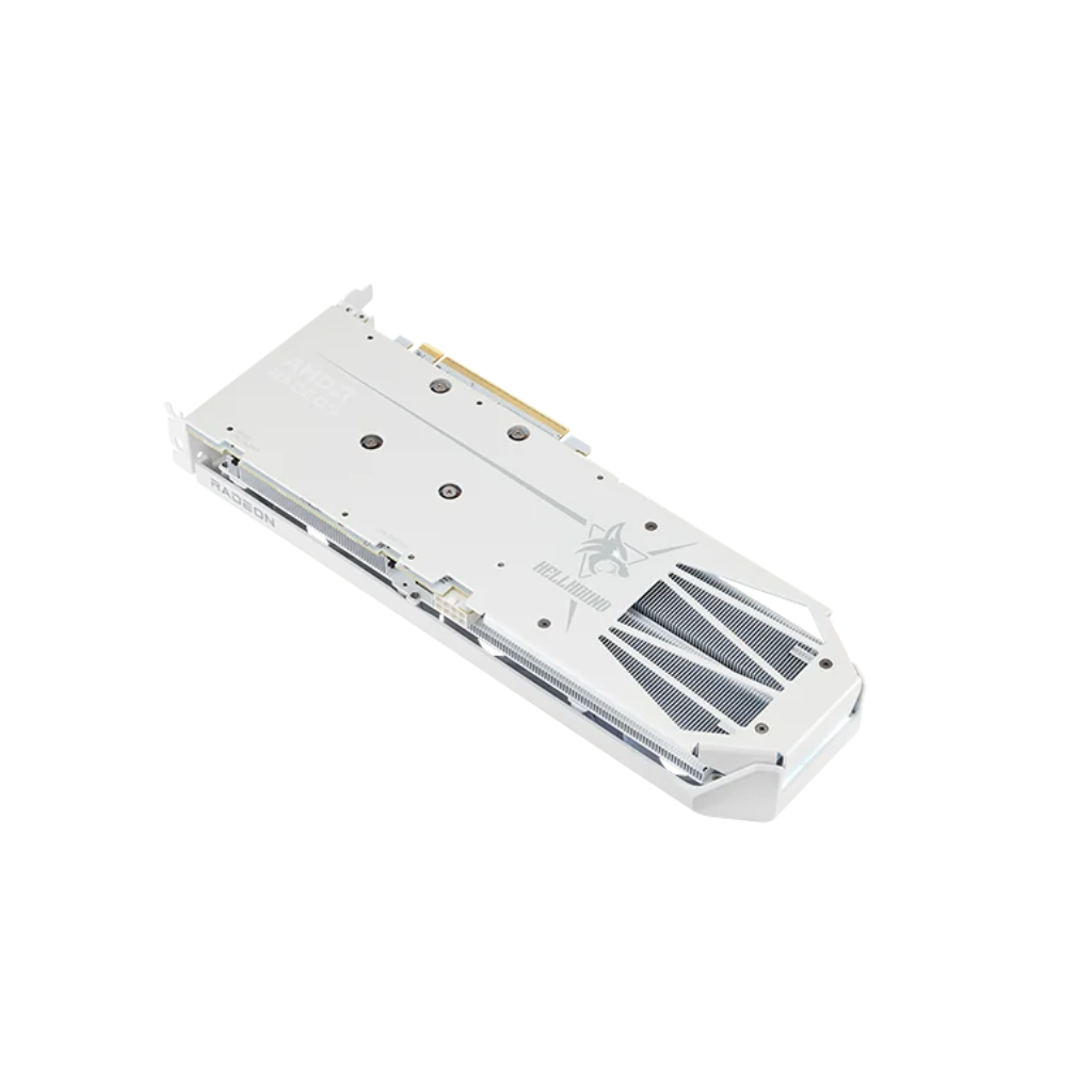 PowerColor Hellhound RX 9060 XT OC 16GB White GDDR6 Graphics Card Spectral White RX9060XT 16G-L/OC/WHITE
