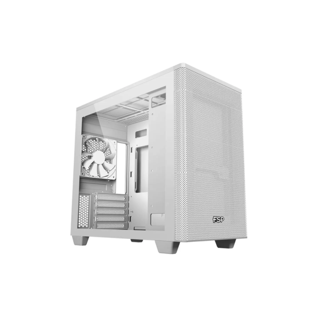 FSP CST360 Mesh Type-C mATX Tower Computer PC Case 2X120mm