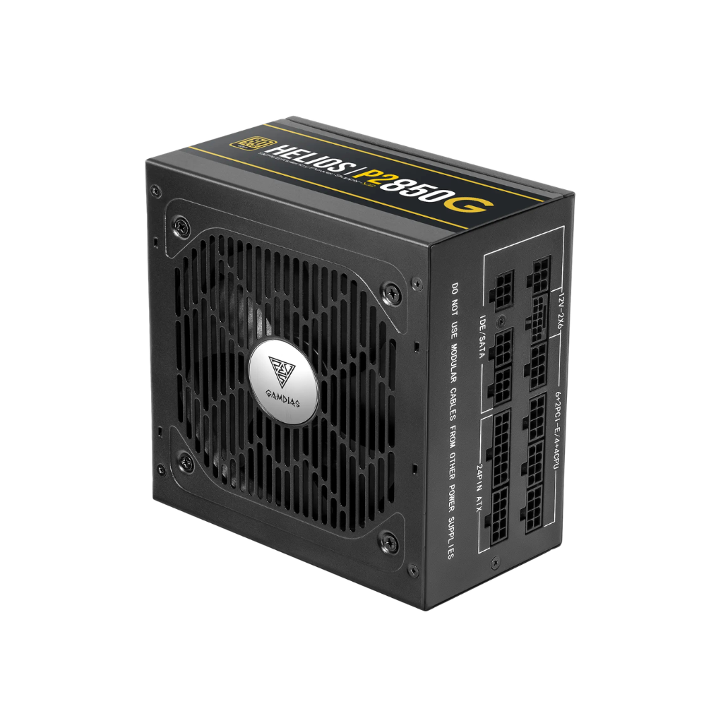 Gamdias HELIOS P2-850G v2 80+ GOLD 850W ATX3.1 PCIe Gen 5.1 Power Supply