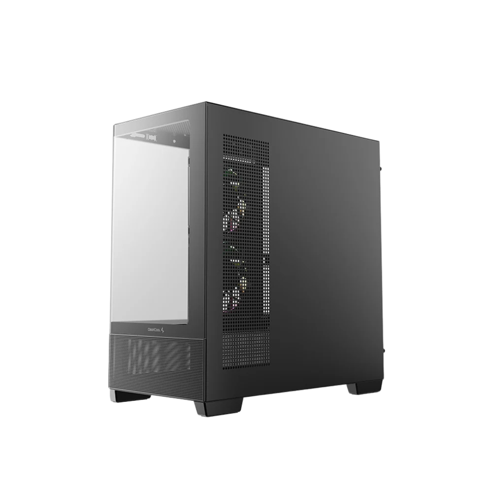 DeepCool CG380U 3F Panoramic Curved Glass M-ATX PC Case Black R-CG380U-BKAGM3-G