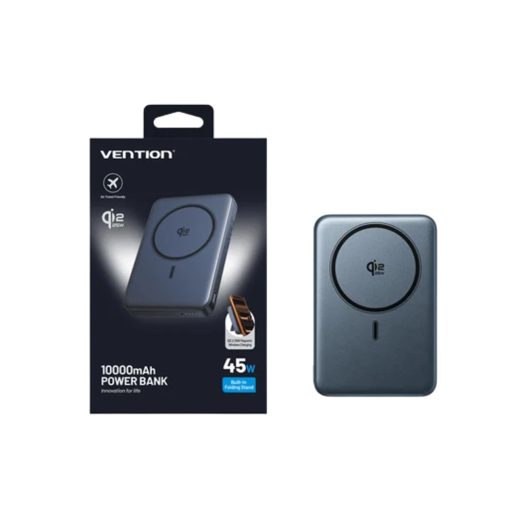 Vention QI2.2 10000mAh 25W Magnetic Wirelesss Power Bank Gray JP387PRO