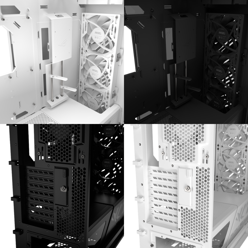 Asus ROG Strix Helios II GX601S EATX Mid-Tower PC Gaming Case with Dual Tempered Glass Side Panels (Black | White)