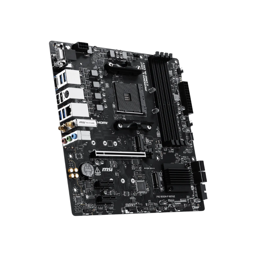 MSI PRO B550M-P WIFI6E M-ATX DDR4 AMD Socket AM4 Gaming Motherboard