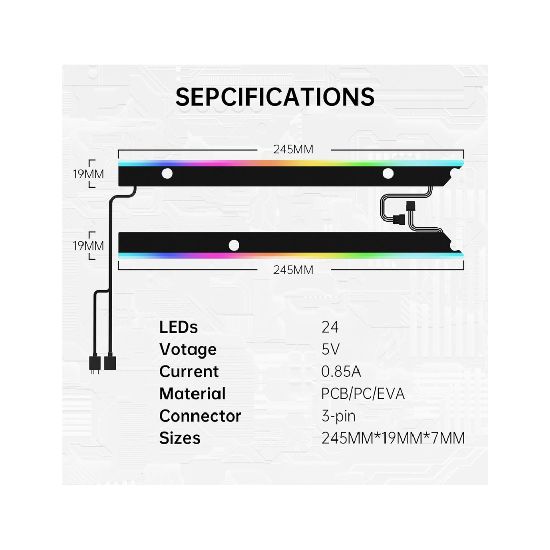 Asiahorse Lightsaber-X mATX ARGB Motherboard Lightstrip