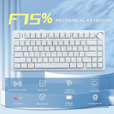 AULA F75 Mechanical Keyboard 75% 80 Key RGB Tri-Mode Wired Bluetooth 2.4G Gasket Structure Hot-swap Gaming Keyboard