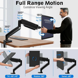 Inplay KMT-1 Single Arm Monitor Mount 13-32" Gas Spring Fully Adjustable