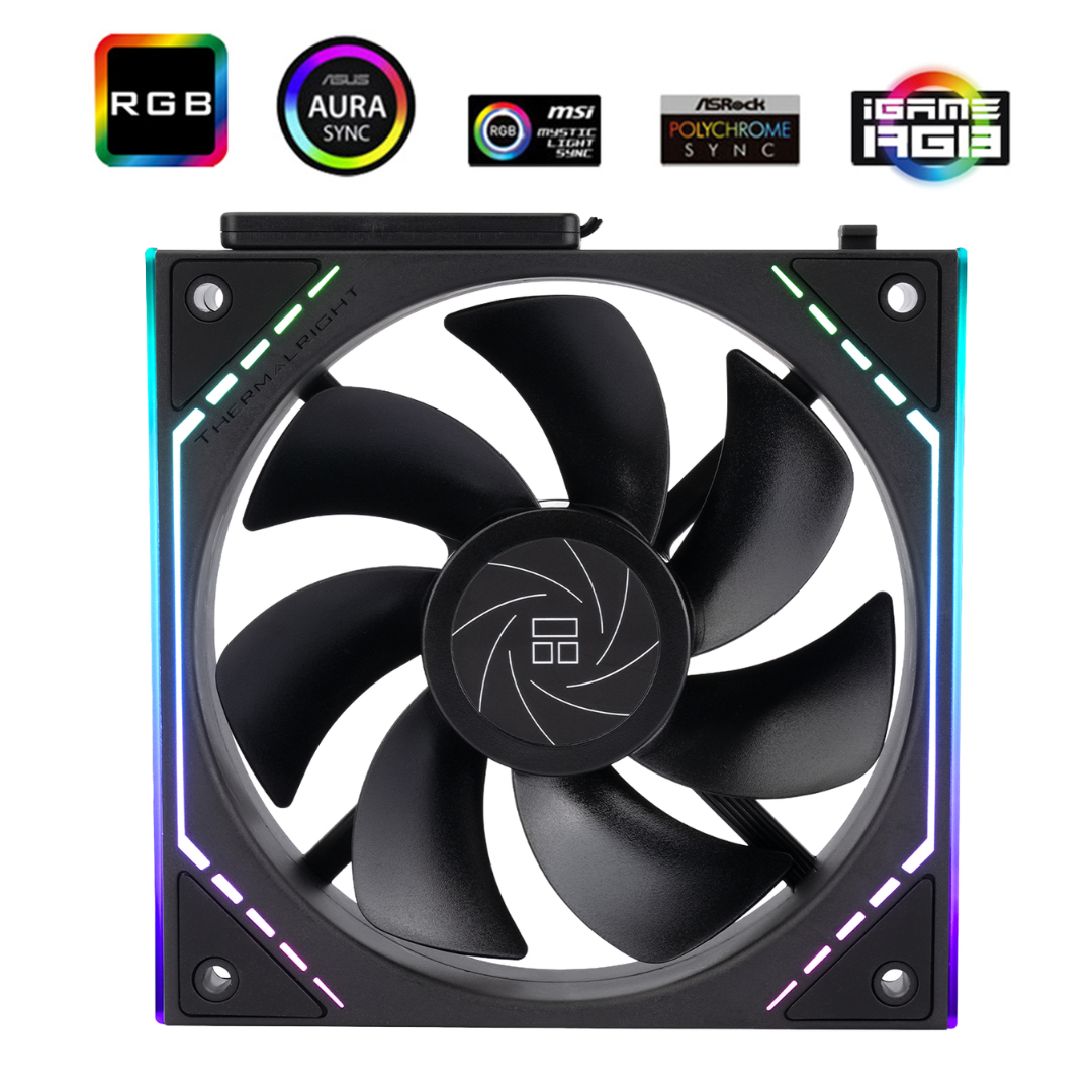 Thermalright ( Black TL-M12QR/White TL-M12QRW ) ARGB Block Splicing Reverse FAN