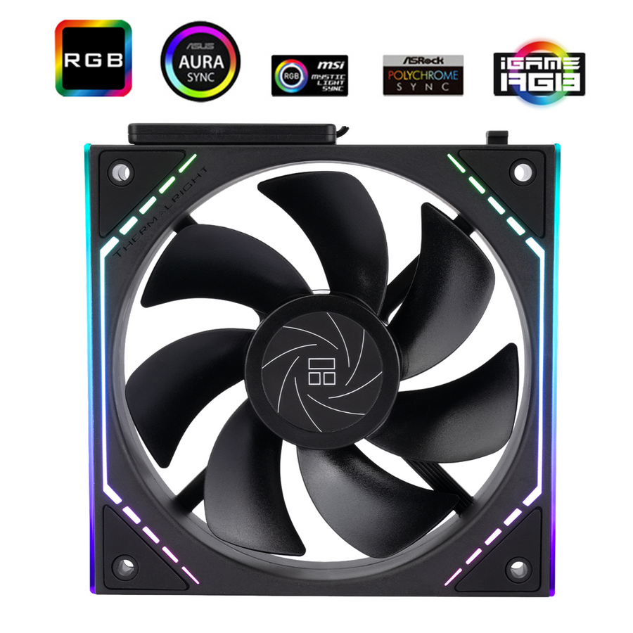 Thermalright TL-M12QR ARGB Block Splicing Reverse FAN ( Black TL-M12QR ...