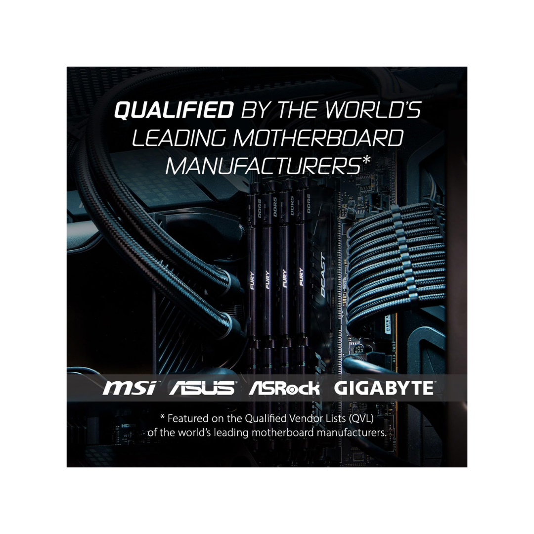 Kingston Fury Beast 32GB single DDR5 6000MT/s CL30 KF560C30BBE-32 Desktop Memory