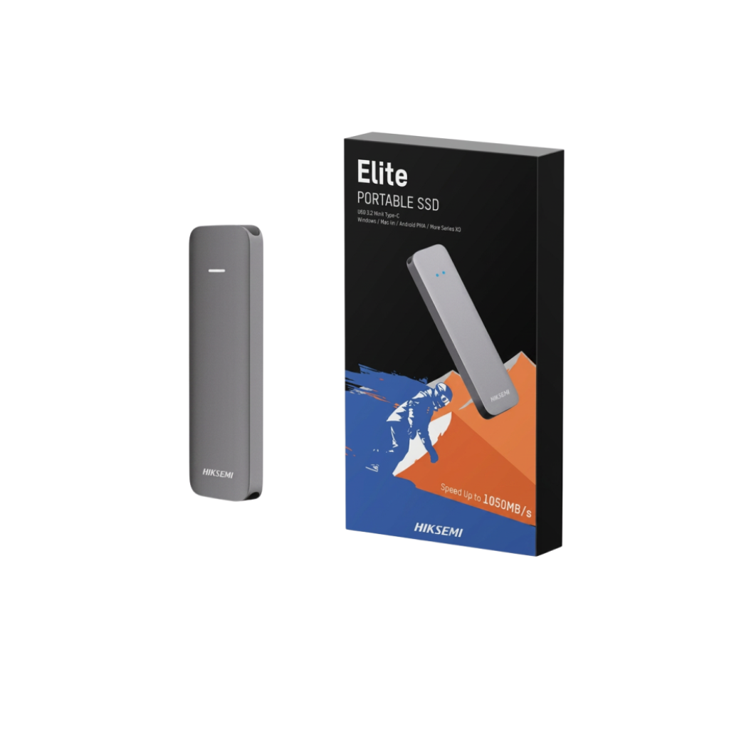Hiksemi HS-ESSD ELITE 1TB Grey USB 3.2 Gen2 x2 Up to 1050MB/s Read & 1030MB/s Write Type-C Portable SSD
