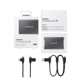 Samsung T7 PORTABLE SSD 2TB Titan Gray usb3.2 MU-PC2T0T/WW