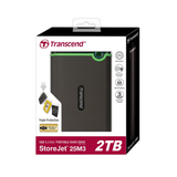 Transcend 2TB Gray Portable Slim Hard Drive TS2TSJ25M3S