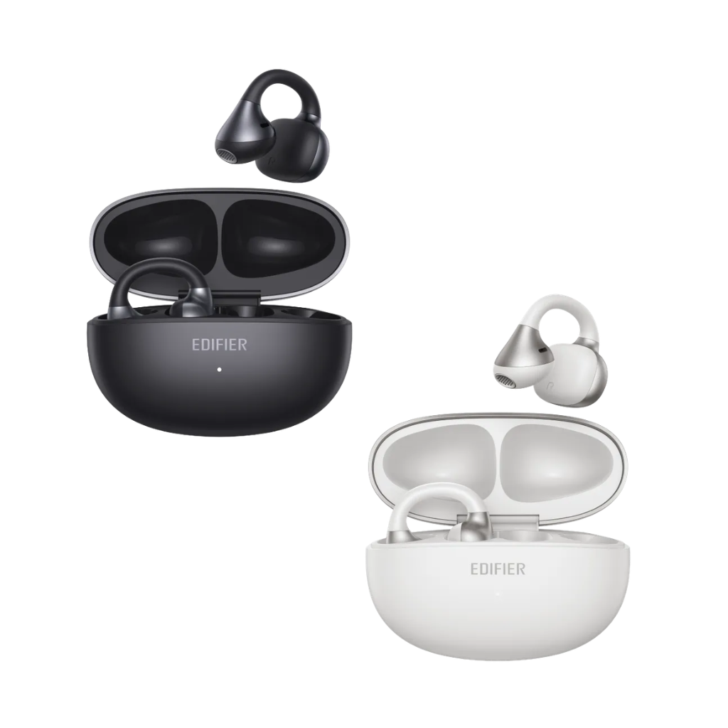 Edifier Comfo Bass Open-Ear True Wireless Earbuds (Lunar Silver/Space Black)
