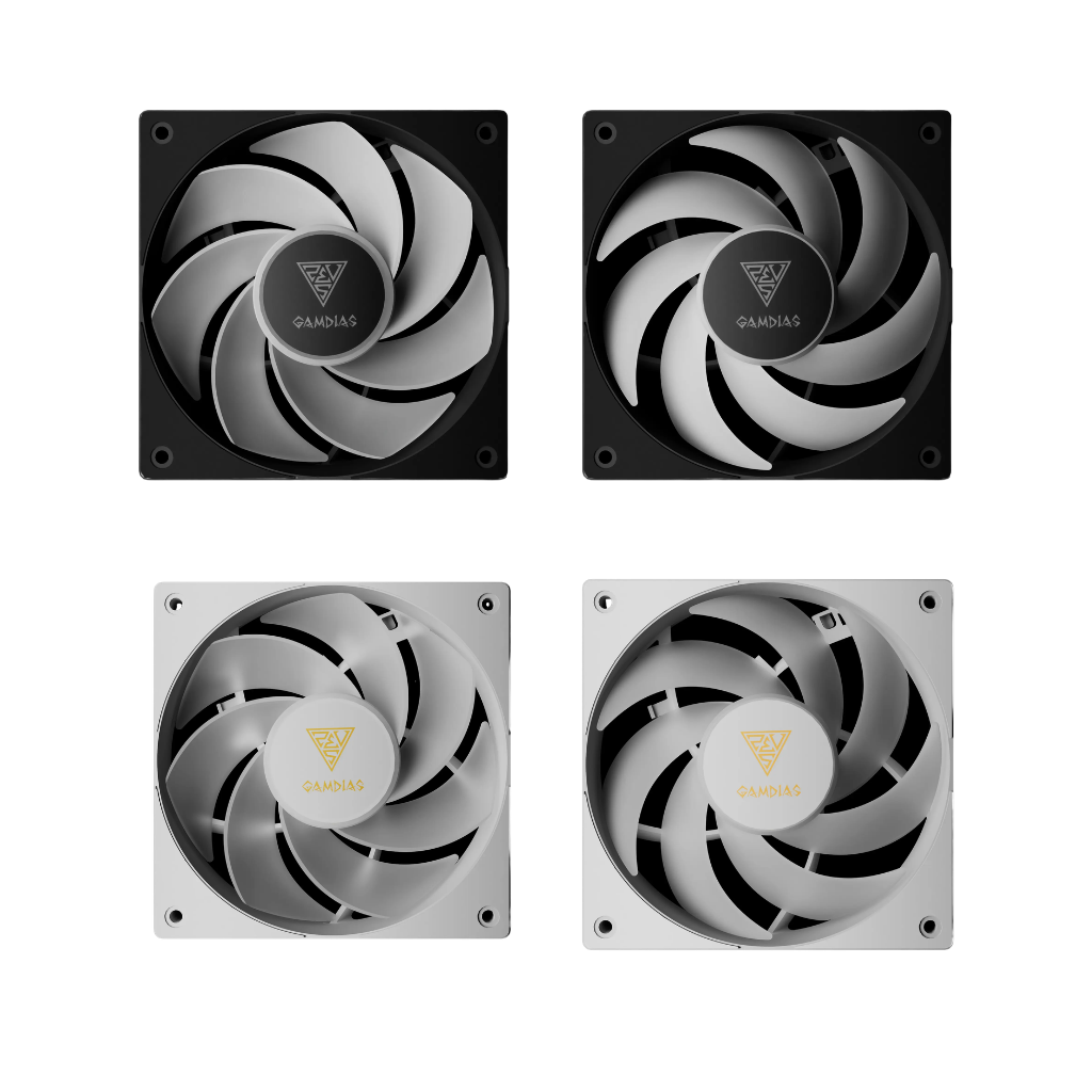 Gamdias Notus M1-1201 ARGB 120mm PWM Fan with Swappable Blade ( Black | White )