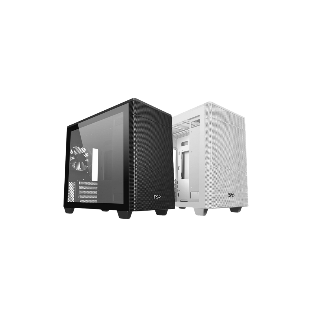 FSP CST360 Mesh Type-C mATX Tower Computer PC Case 2X120mm