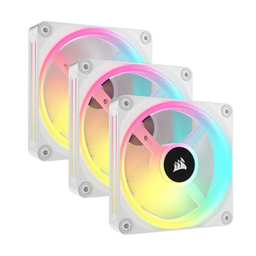 Corsair iCUE Link QX120 RGB 120mm PWM ( Black CO-9051002-WW / White CO-9051006-WW ) PC Fans Starter Kit with iCUE LINK System Hub
