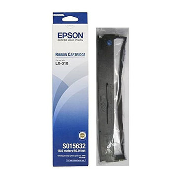 Epson S015632 / C13S015632 Ribbon Cartridge Black for LX-310 Dot Matrix Printer (18 meters / 59 feet)