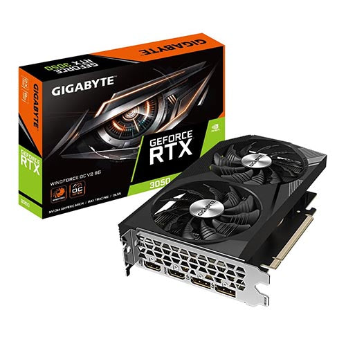 Gigabyte RTX 3050 Windforce OC V2 8GB Graphics Card GV-N3050WF2OCV2-8GD