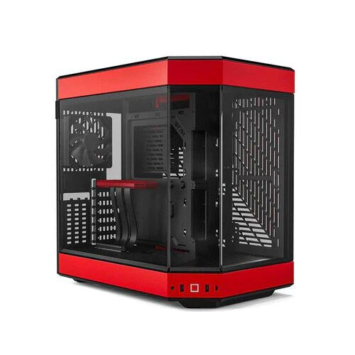 Hyte Y60 Dual Chamber Mid-Tower ATX Modern Aesthetic Case (Black/Red) (PRE-ORDER)
