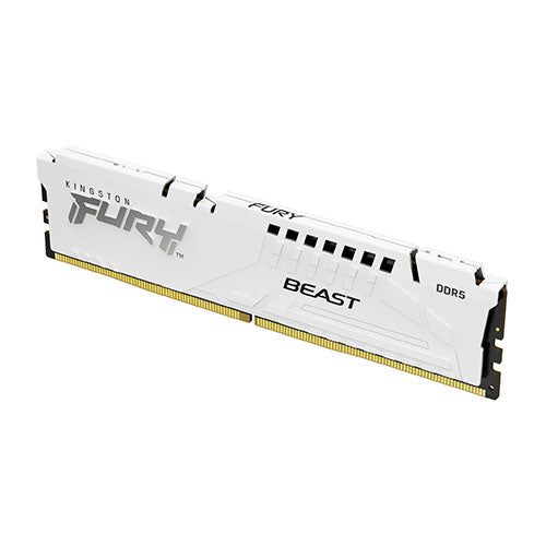 Kingston Fury Beast 16GB WHITE DDR5 ( KF560C40BW-16 / KF560C40BW-32 ) 6000 MT/s CL40 1.35v Desktop Memory