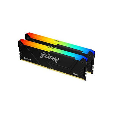 Kingston Fury Beast RGB 32GB 2x16GB DDR4 3200 C16 Desktop Memory KF432C16BB2AK2/32