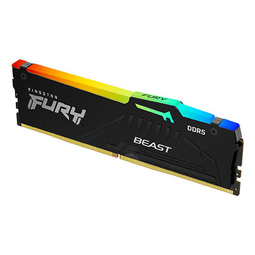 Kingston Fury Beast RGB ( 16GB KF560C40BBA-16 / 32GB KF560C40BBA-32 ) DDR5 6000MTs CL40 Desktop Memory
