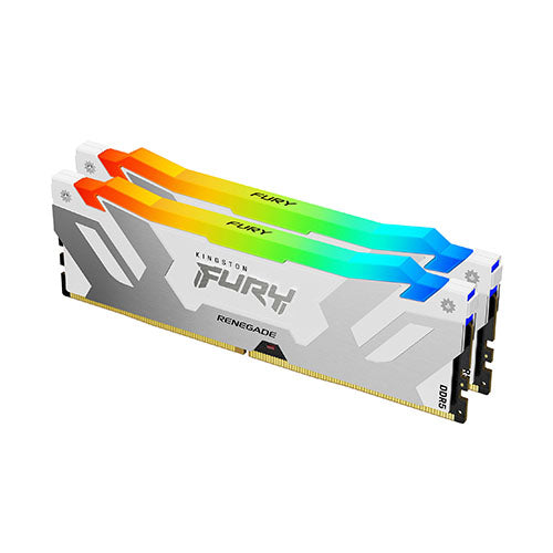 Kingston Fury Renegade RGB ( 32GB KF560C32RWAK2-32 / 64GB KF560C32RWAK2-64 ) DDR5 6000MHz White Desktop Memory