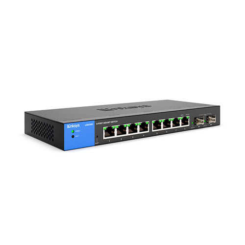 Linksys LGS310C 8-Port Managed Gigabit Ethernet Switch with 2 1G SFP Uplinks TAA Compliant