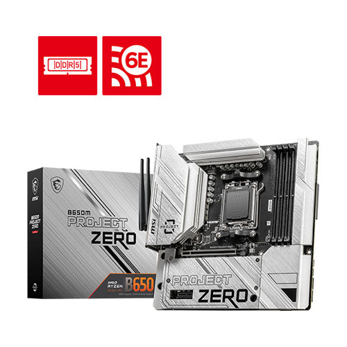MSI B650M Project Zero 4*DDR5 AM5 Motherboard 911-7E09-003