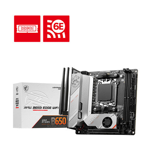 MSI MPG B650I Edge WiFi DDR5 Mini-ITX AM5 Motherboard – DynaQuest PC