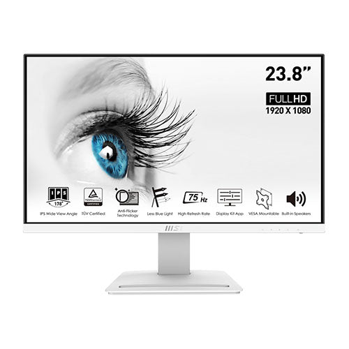 MSI Pro MP243W 23.8” White FHD IPS 75HZ 1920x1080 5ms Gaming Monitor