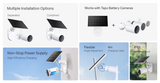 TP-Link Tapo A201 IP65 Weatherproof Non-Stop Power Supply Works with Tapo Battery Cameras Flexible Monocrystalline Solar Panel