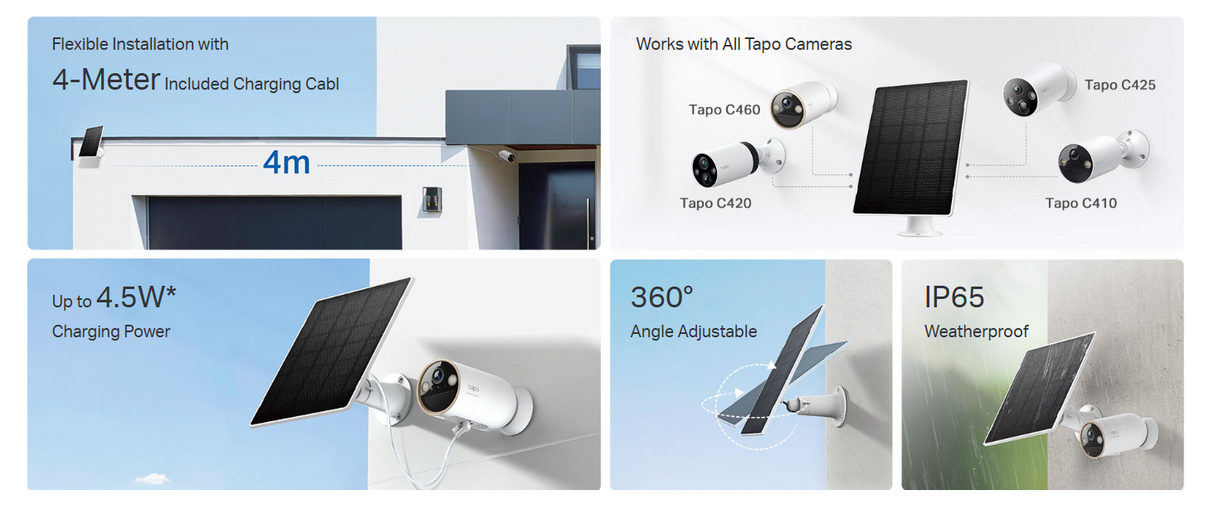 TP-Link Tapo A202 High-Efficiency Non-Stop Power Supply Solar Panel