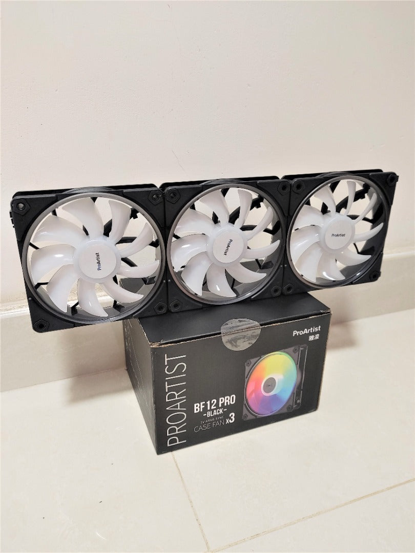 ProArtist BF12 PRO ARGB 3-in-1 Kit 120mm ( Black / White ) Case fan