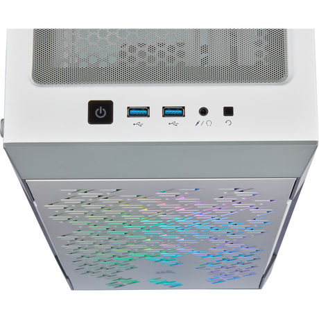 Corsair iCUE 220T RGB Airflow TG Mid-Tower Smart Case — White 3x120mm CC-9011174-WW