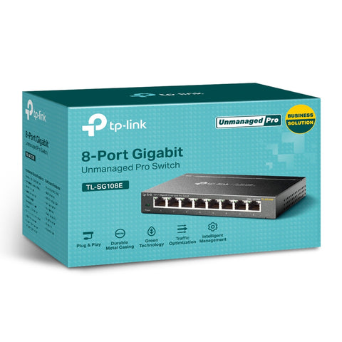 TPLink TL-SG108E 8-Port Gigabit Unmanaged Pro Switch