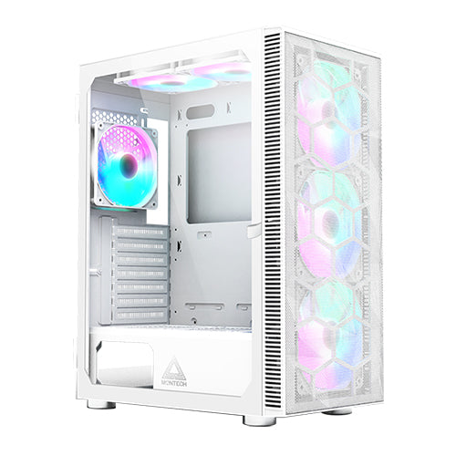 Montech X3 Mesh TG White ATX Case 3*120mm 3*140mm 45214