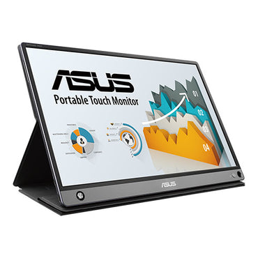 ASUS ZenScreen Touch MB16AMT portable monitor—15.6-inch IPS Full HD 10-point Touch, USB Type-C, Micro-HDMI, For Laptops, Smartphones, Consoles, and Cameras