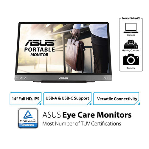 ASUS Zenscreen MB14AC 14” IPS FHD Portable USB TYPE-C Monitor