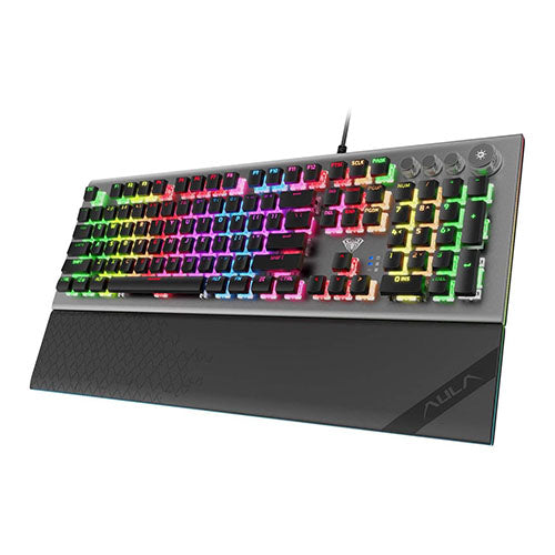 AULA L2098 RGB White Wired Anti-ghosting Mechanical Gaming Keyboard