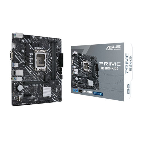 Asus PRIME H610M-K D4 (LGA 1700) Motherboard 2xDDR4